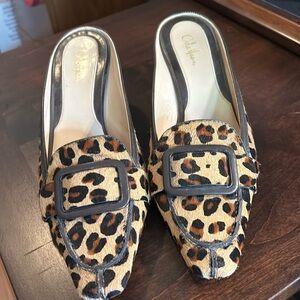 Cole Haan Calf hair heeled mules.